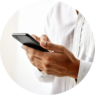 スマホの操作中